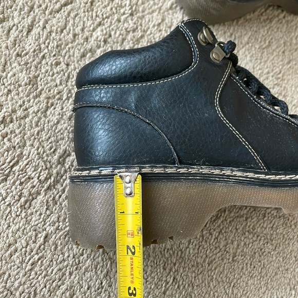 Vintage Faded Glory Chunky Sneakers W’s 8 Y2K 90’s Combat Boot Black Grunge Shoe - Picture 14 of 16